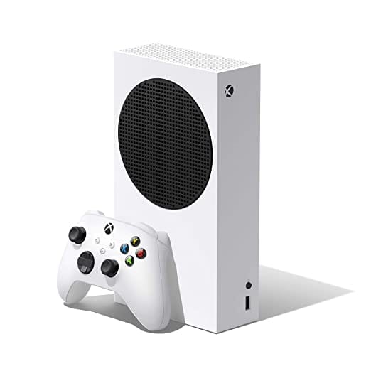 Xbox S, white color, from Amazon and on sale with amazon prime member card.