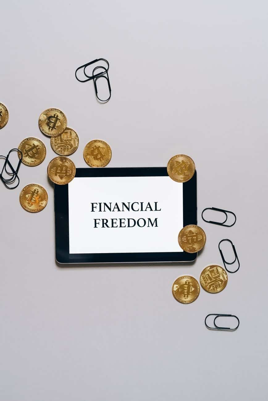 golden bitcoins conceptual photo on white background