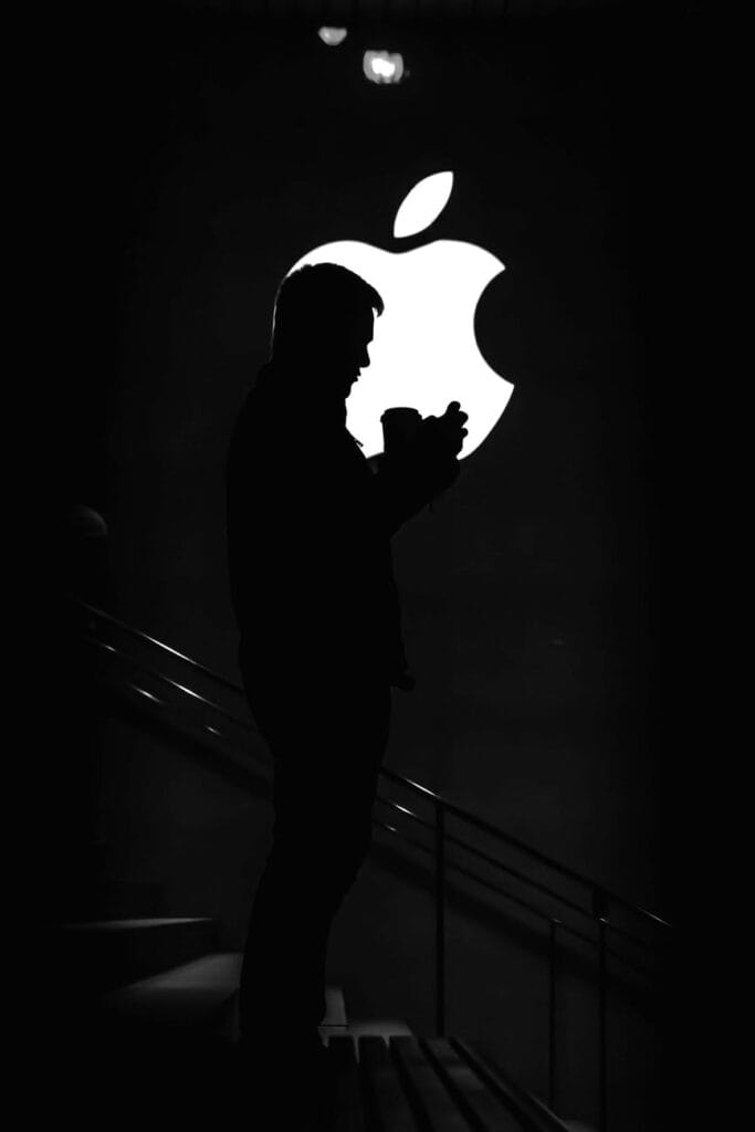 Apple Deals 1 silhouette of man on stairs
