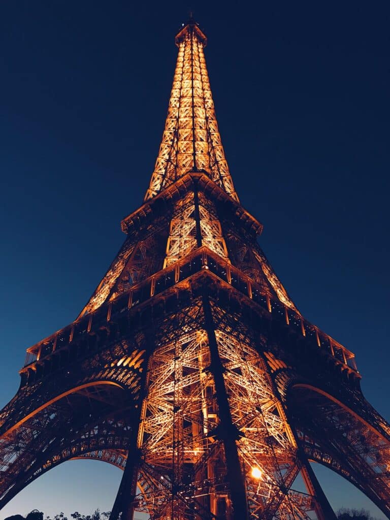 low angle photo of eiffel tower