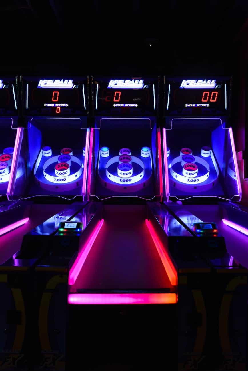 led lighted bowling arcade machine