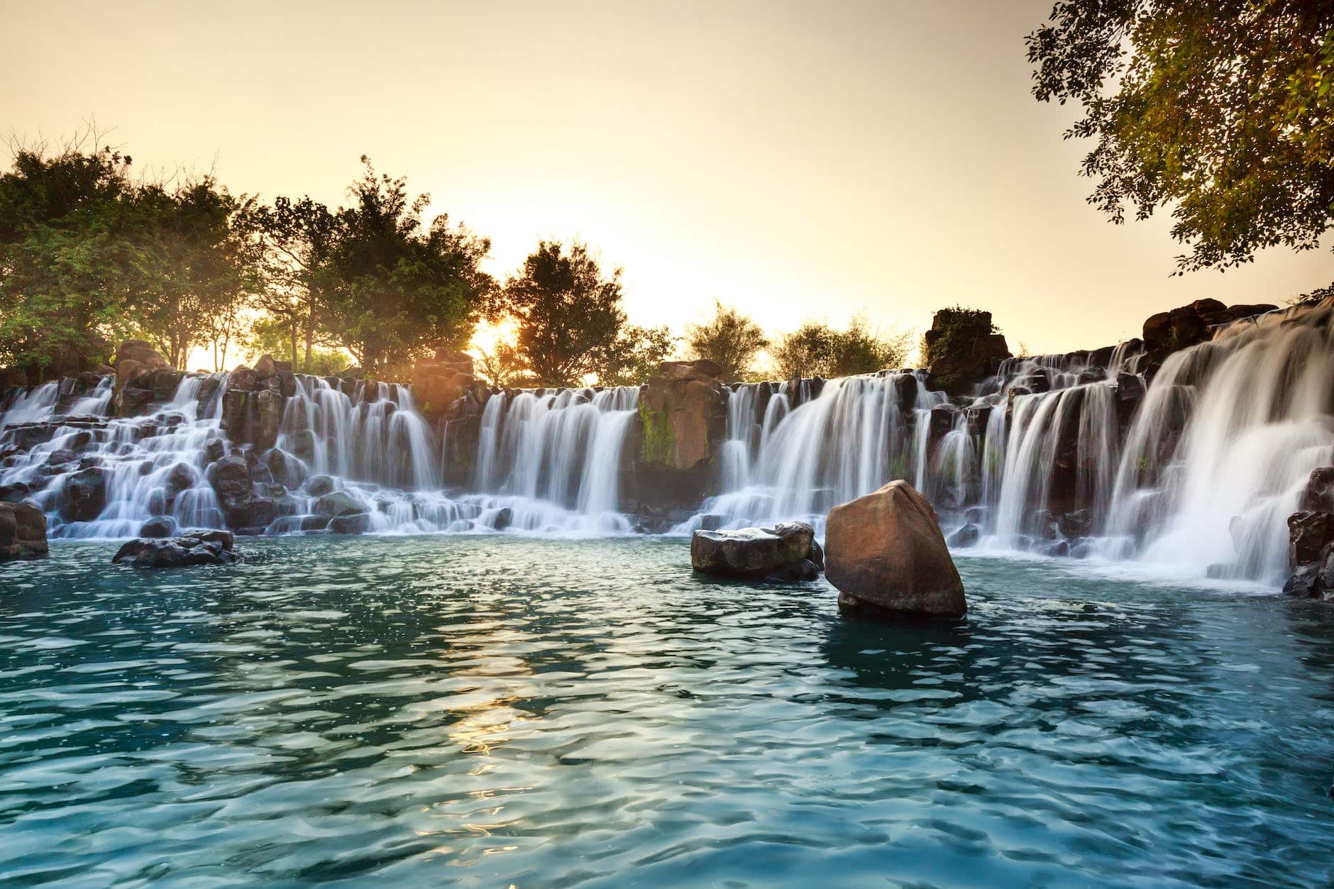 time lapse photography of river