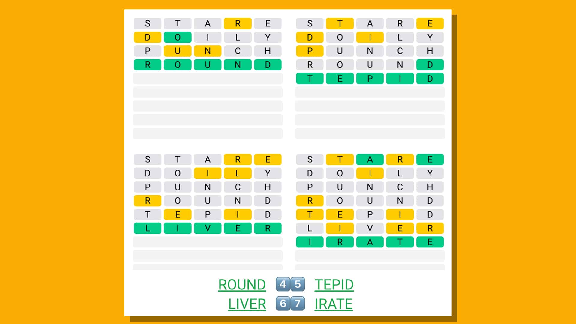 Quordle today - hints and answers for Friday, July 21 (game #543) 1