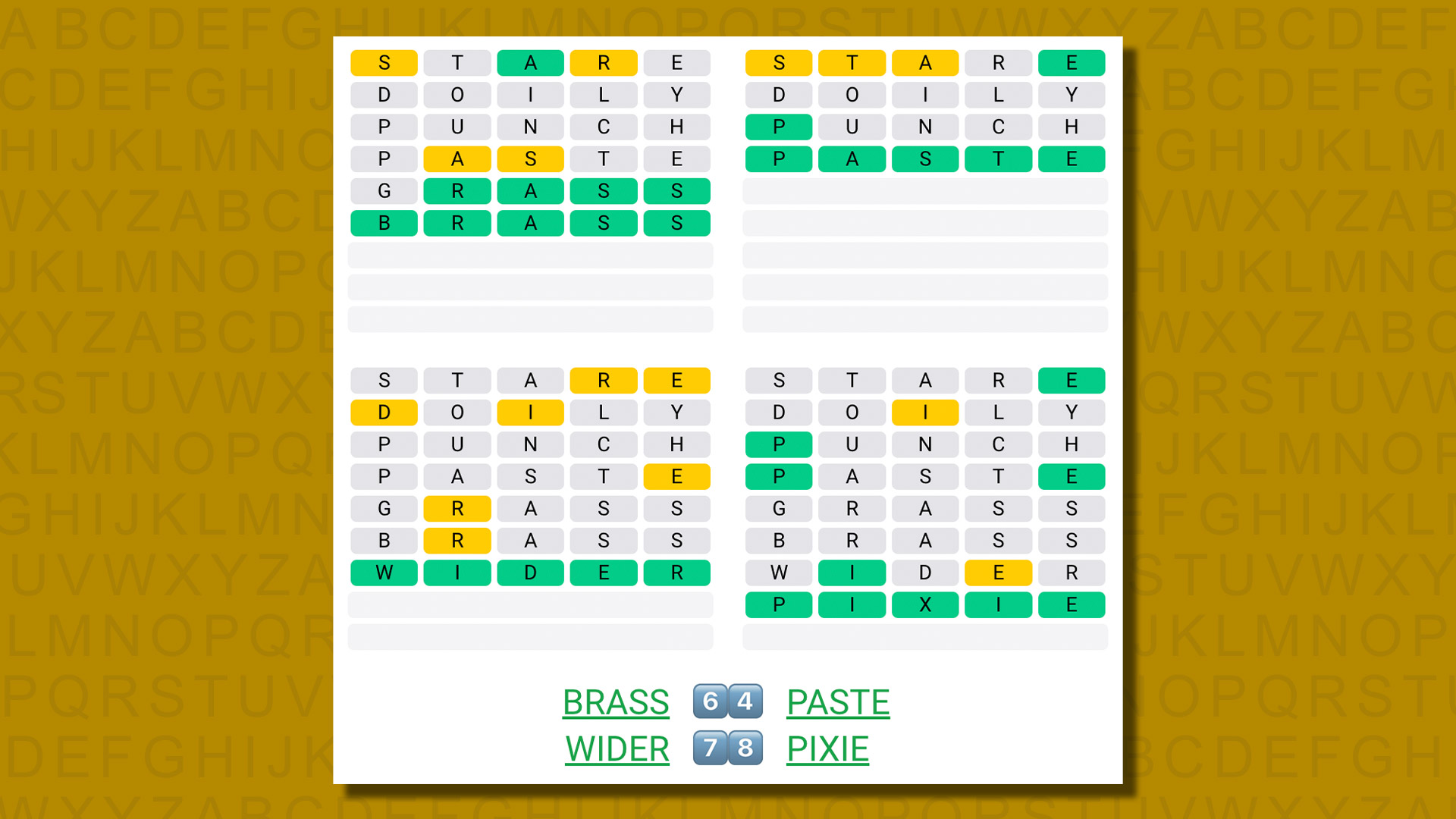 Quordle today – hints and answers for Tuesday, August 29 (game #582)