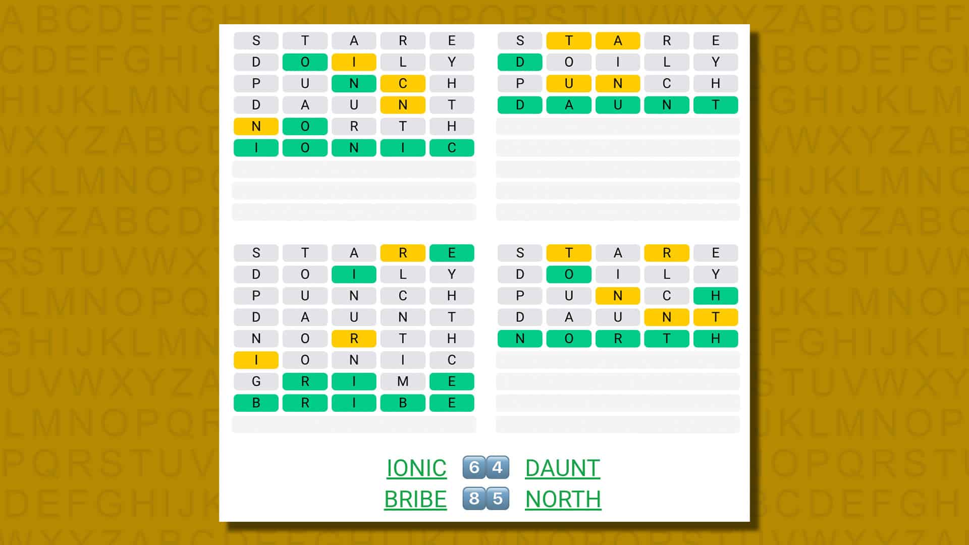 Quordle today – hints and answers for Tuesday, August 15 (game #568)