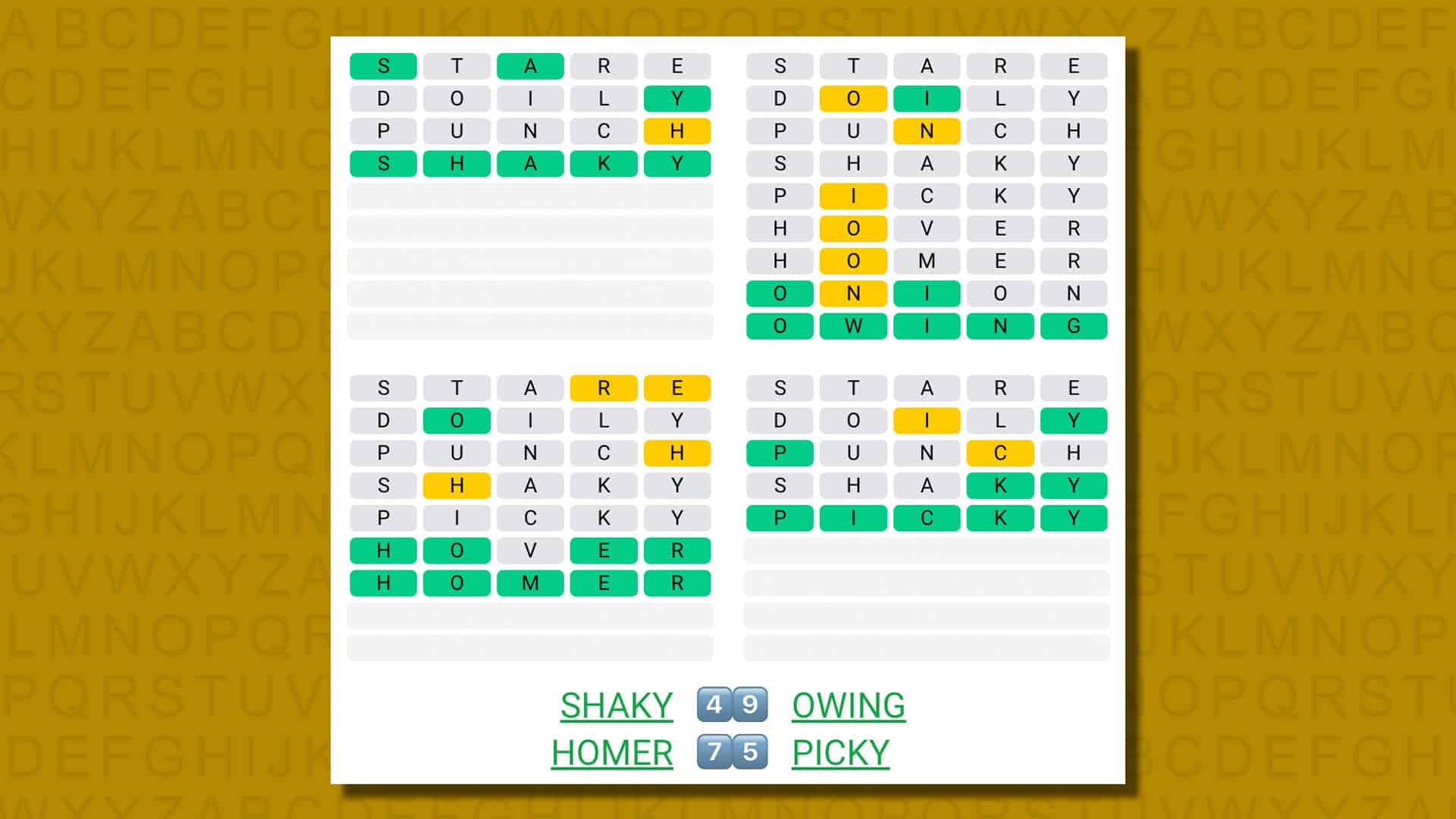 Quordle today – hints and answers for Friday, August 4 (game #557)