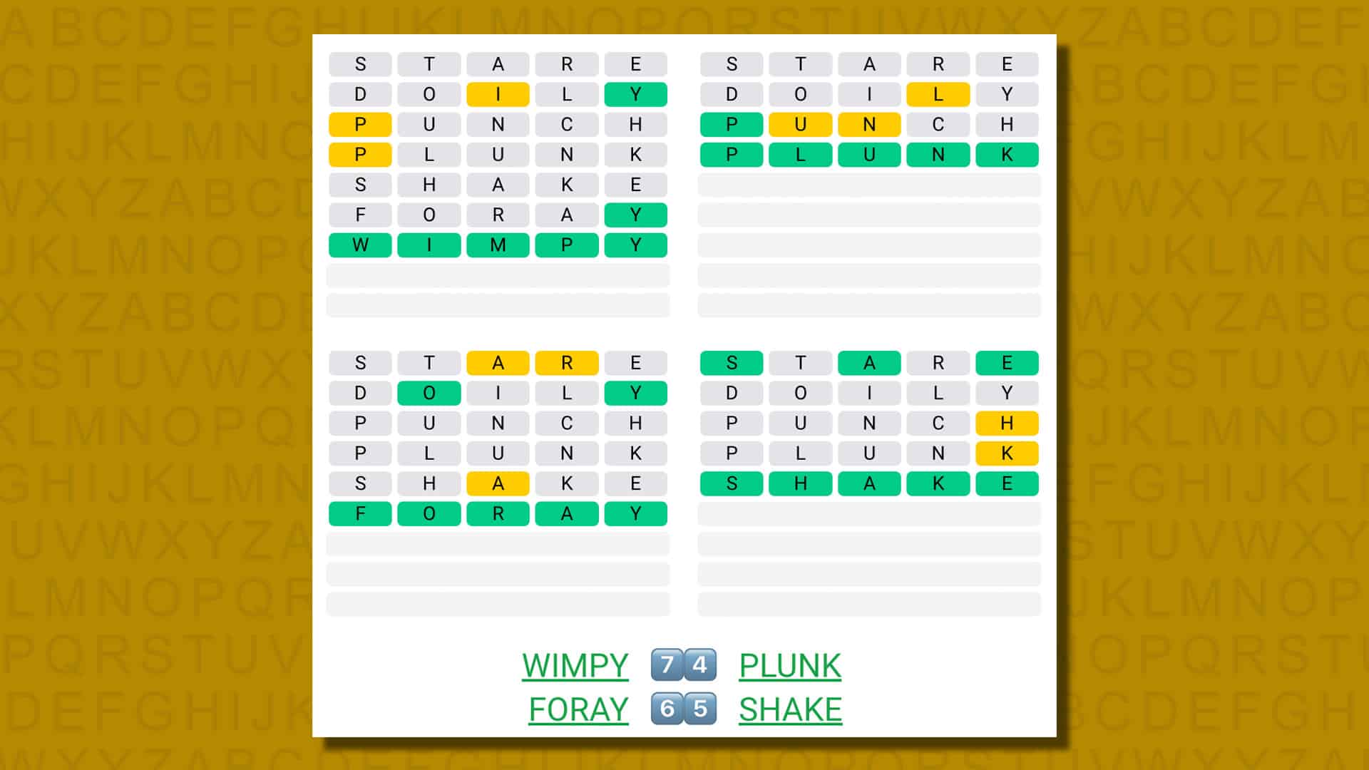 Quordle today – hints and answers for Sunday, August 20 (game #573)