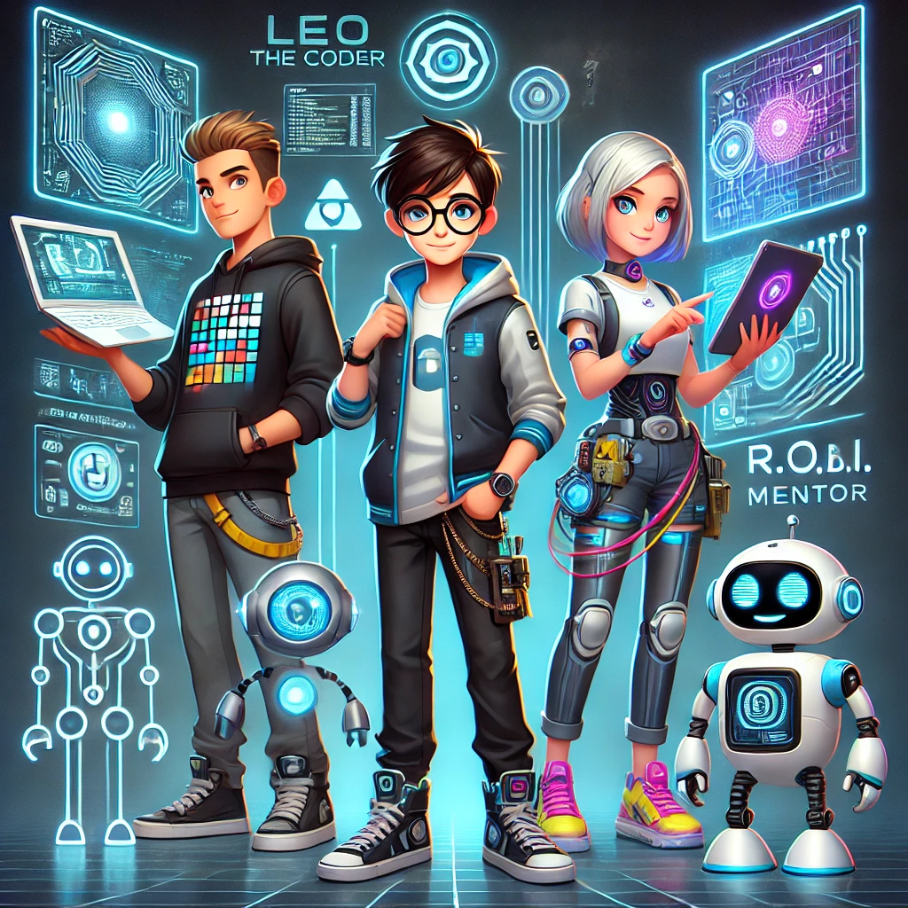 a group of people standing in front of a computer screen