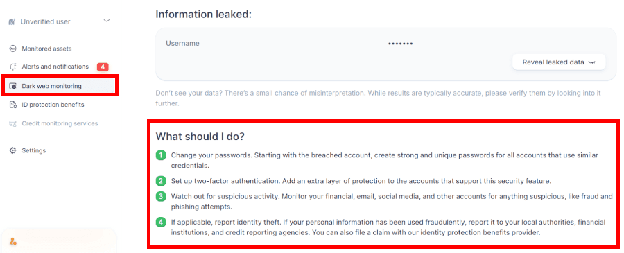 nord security then offers independent identity theft defense